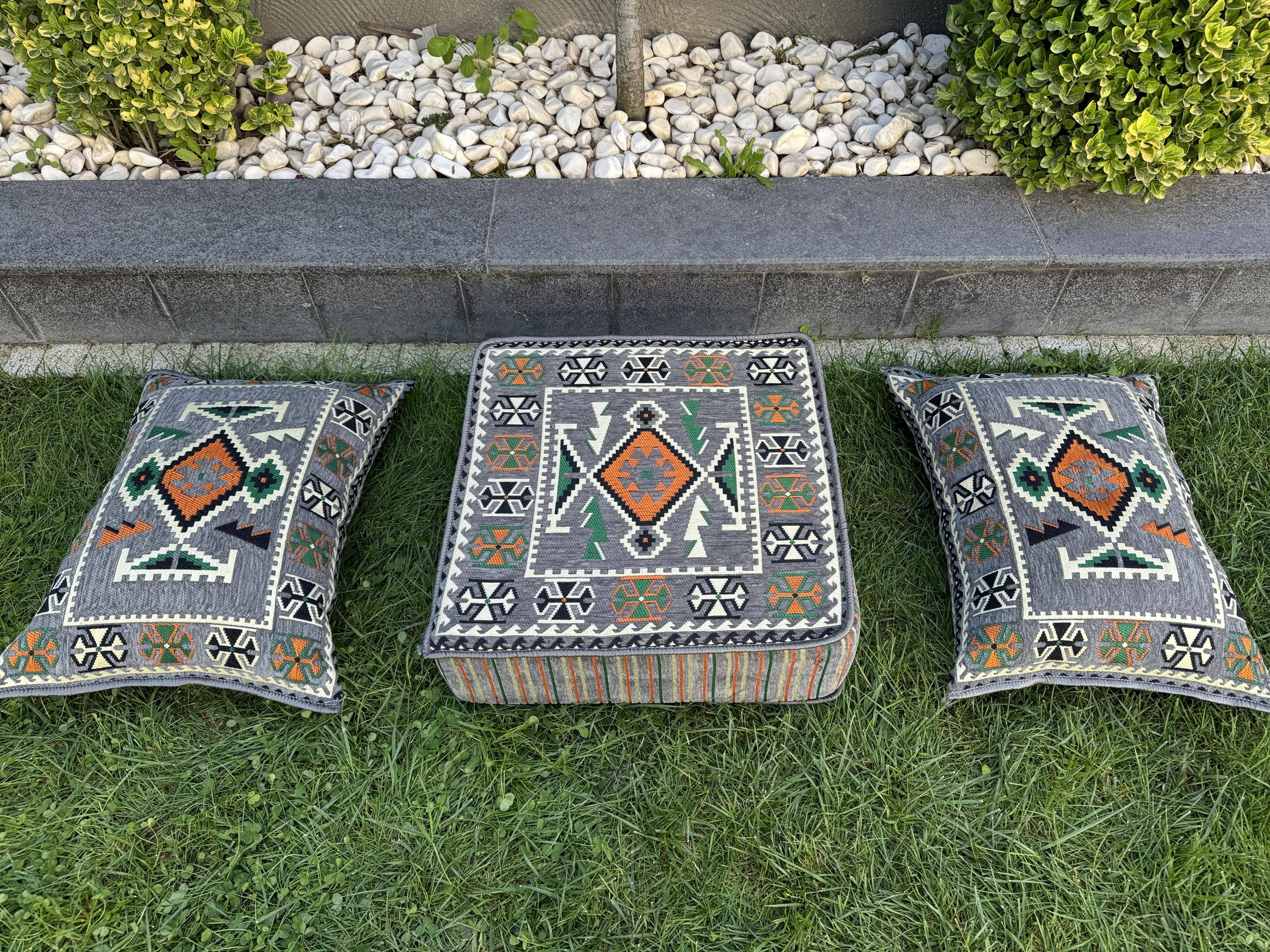 The Loom Wholesale – wholesale Ottoman – Handmade Floor Seating - Kilim Patterned Ottoman Floor Sofa24