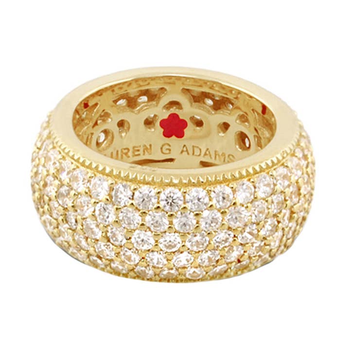 Glamour Pave Band Ring for wholesale by Lauren G Adams