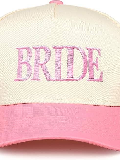 Two Tone Cap - Bride - Beige/Light Pink for wholesale by Funky Junque