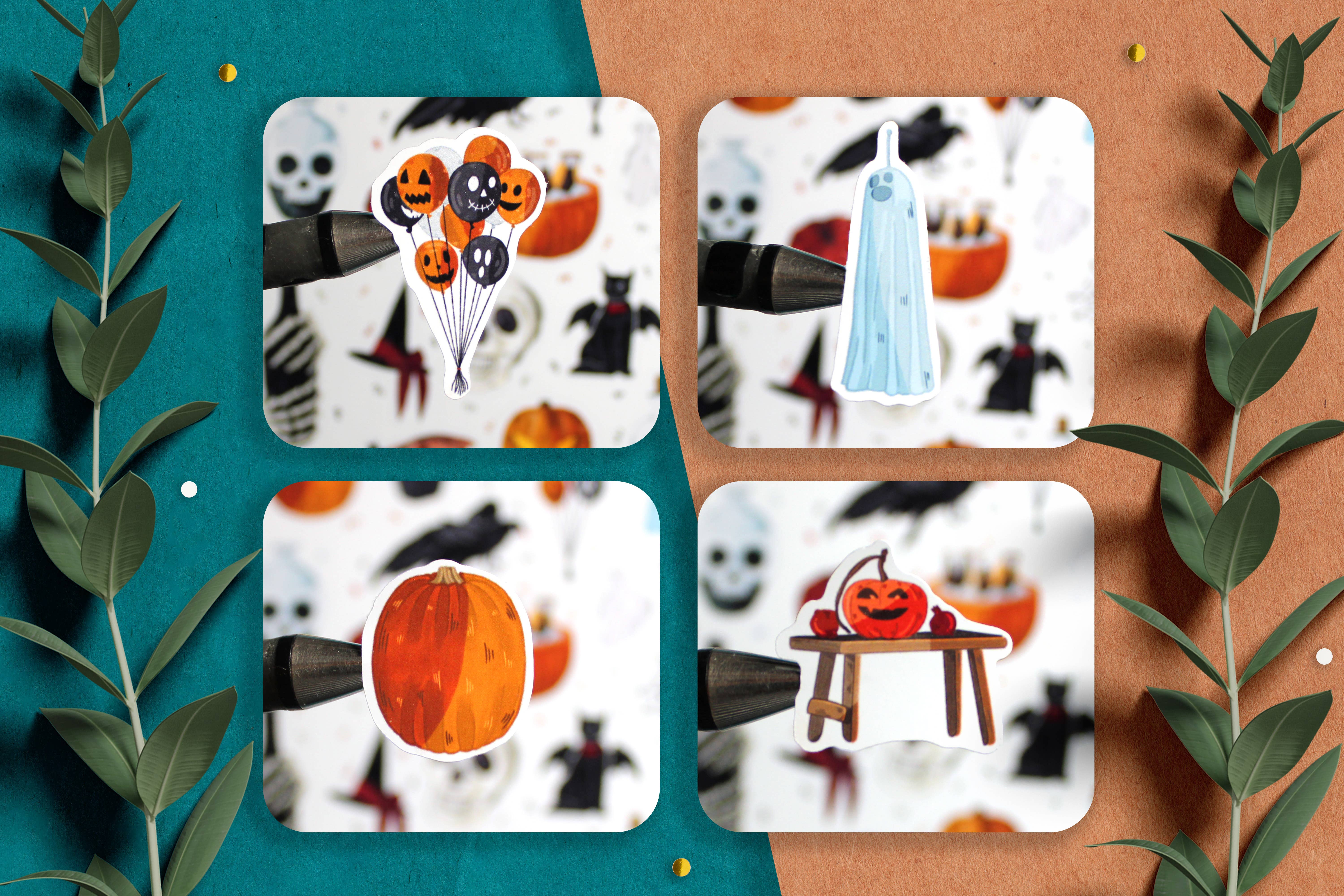 Bartista - Vendita all'ingrosso Adesivo - Foglio di adesivi Boo, adesivi per Halloween, adesivo BulletJournal7