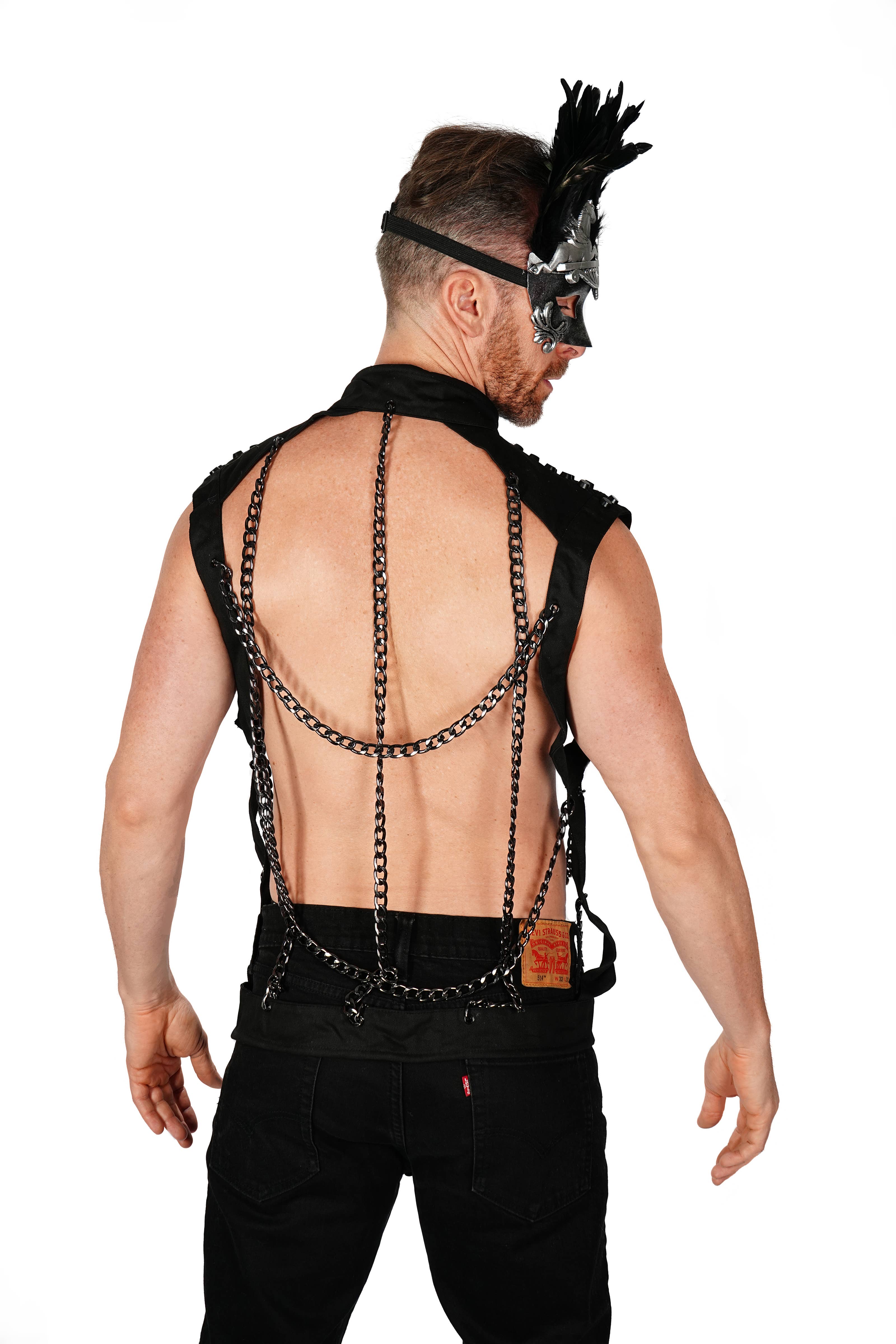 Western Fashion - Wholesale Outerwear Vest - Men's - 200103 - Vest w/chains9
