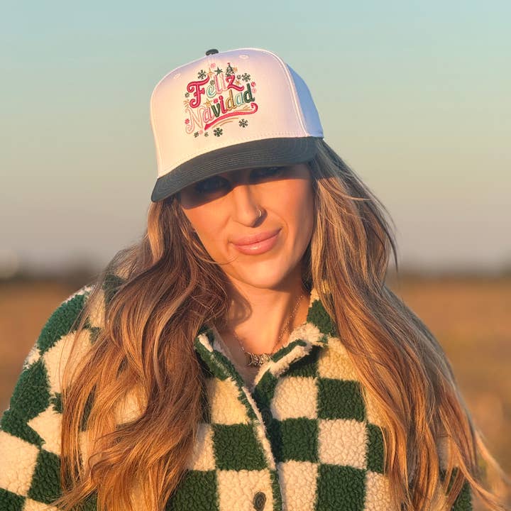 Feliz Navidad Trucker Hat for wholesale by Trek Outfitters