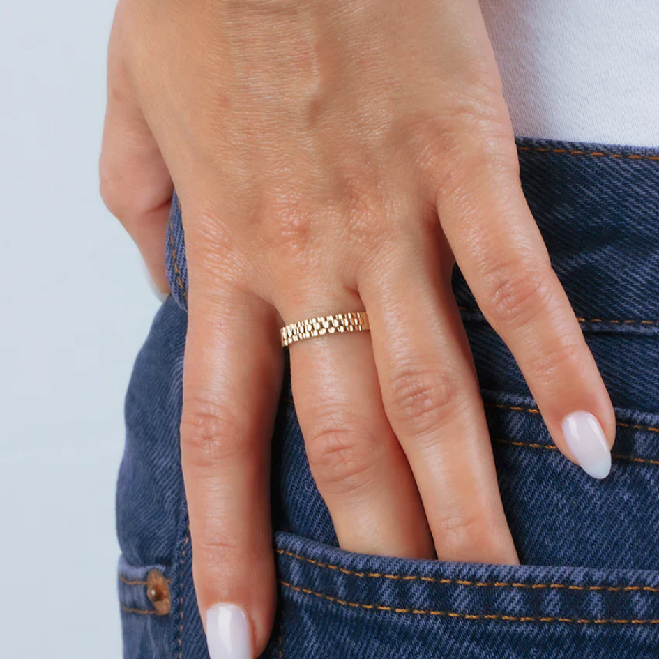Zayla - Wholesale Band/Stacked Ring - Woven Ring2