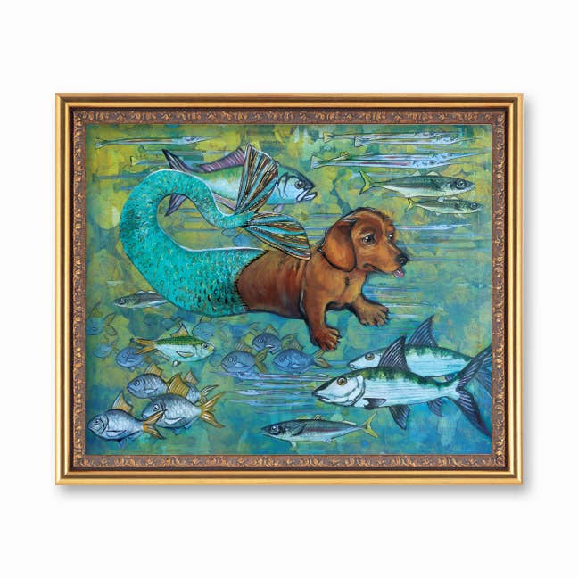 Impression de teckel sirène 8 x 10 pour la vente par Pergamo Paper Goods