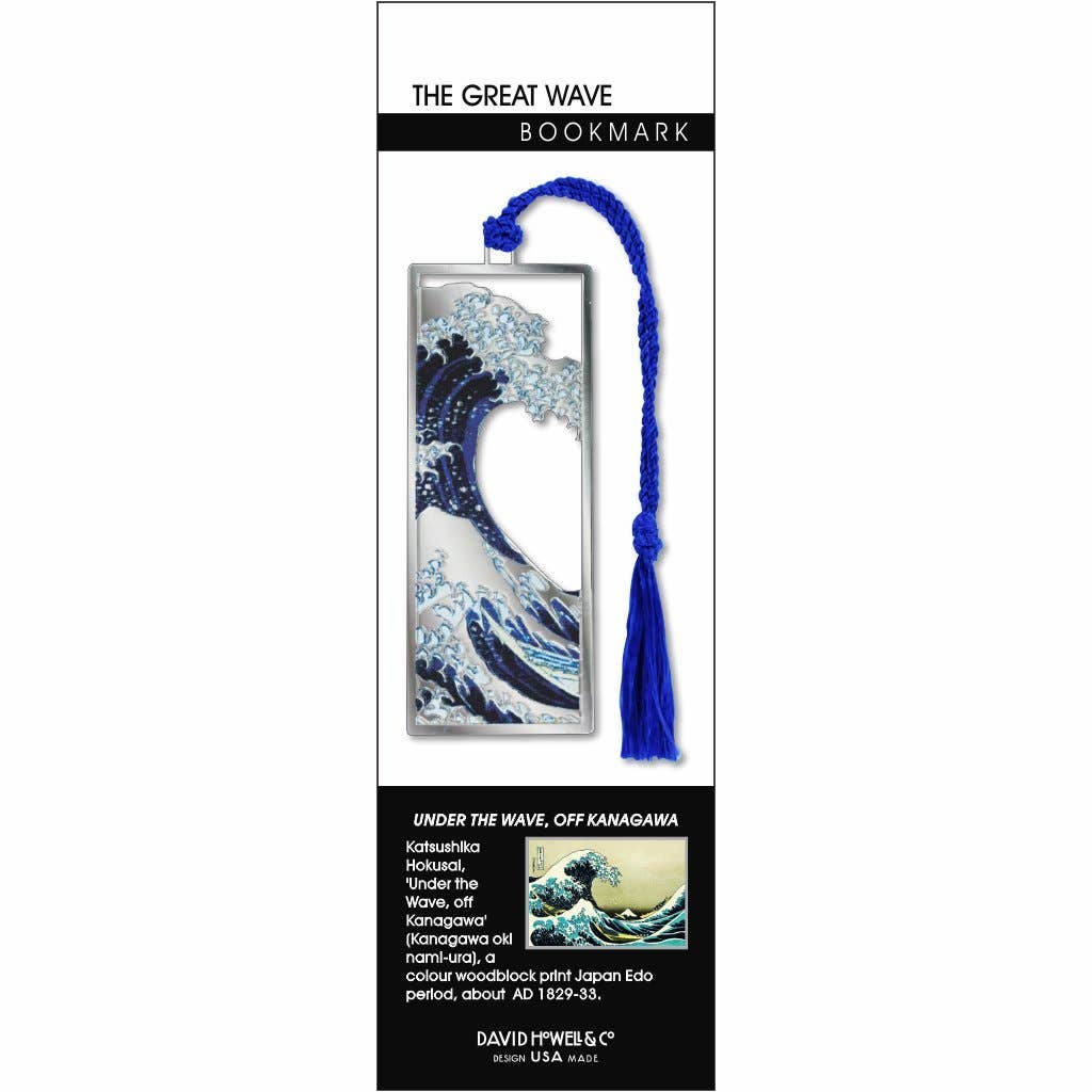 David Howell and Company – wholesale Bookmark – The Great Wave Metal Bookmark, MADE in USA1