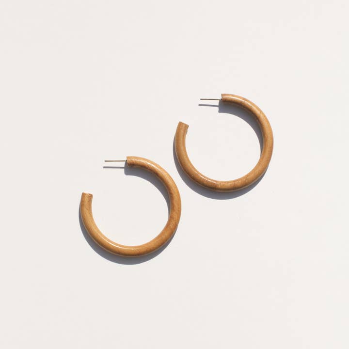 Rover & Kin - Wholesale Hoop Earrings - Wood Essential Hoops2