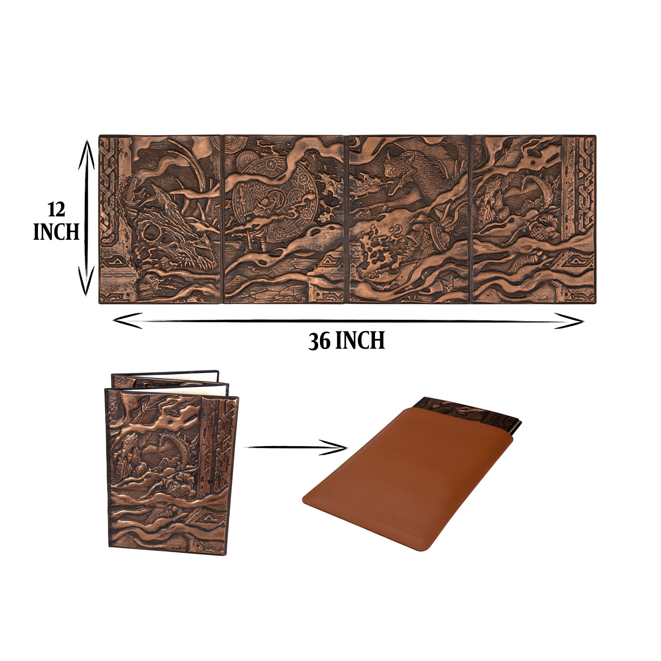 QMDirect - Wholesale Board Game - 3D Faux-Leather Customizable Game Master Screen (DM/GM)3