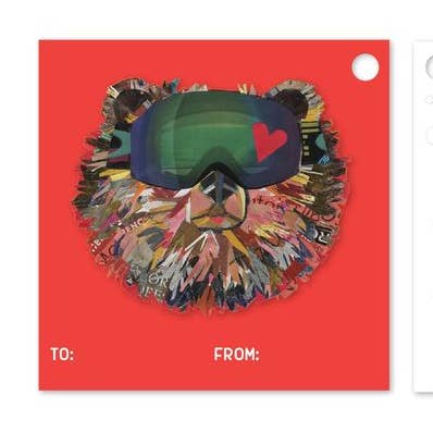 "Ski Bear Love" – Bold & Playful Gift Tags (10 Pack) for wholesale by Lilybart LLC