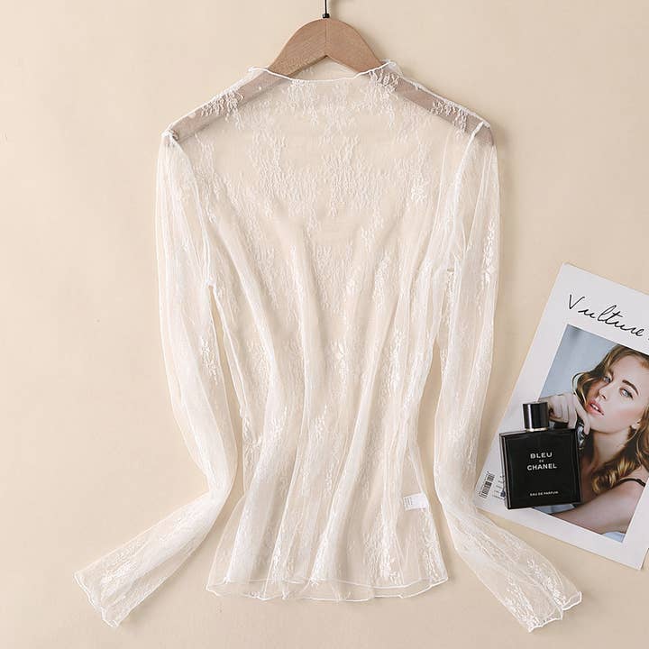 Hope & Sunshine - Wholesale Blouse - Women's - Lace Mesh Top