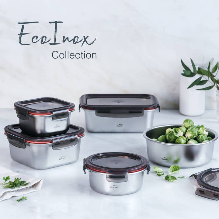 ECOINOX RECTANGULAR CONTAINER 480ML for wholesale by LACOR MENAJE PROFESIONAL S.L.