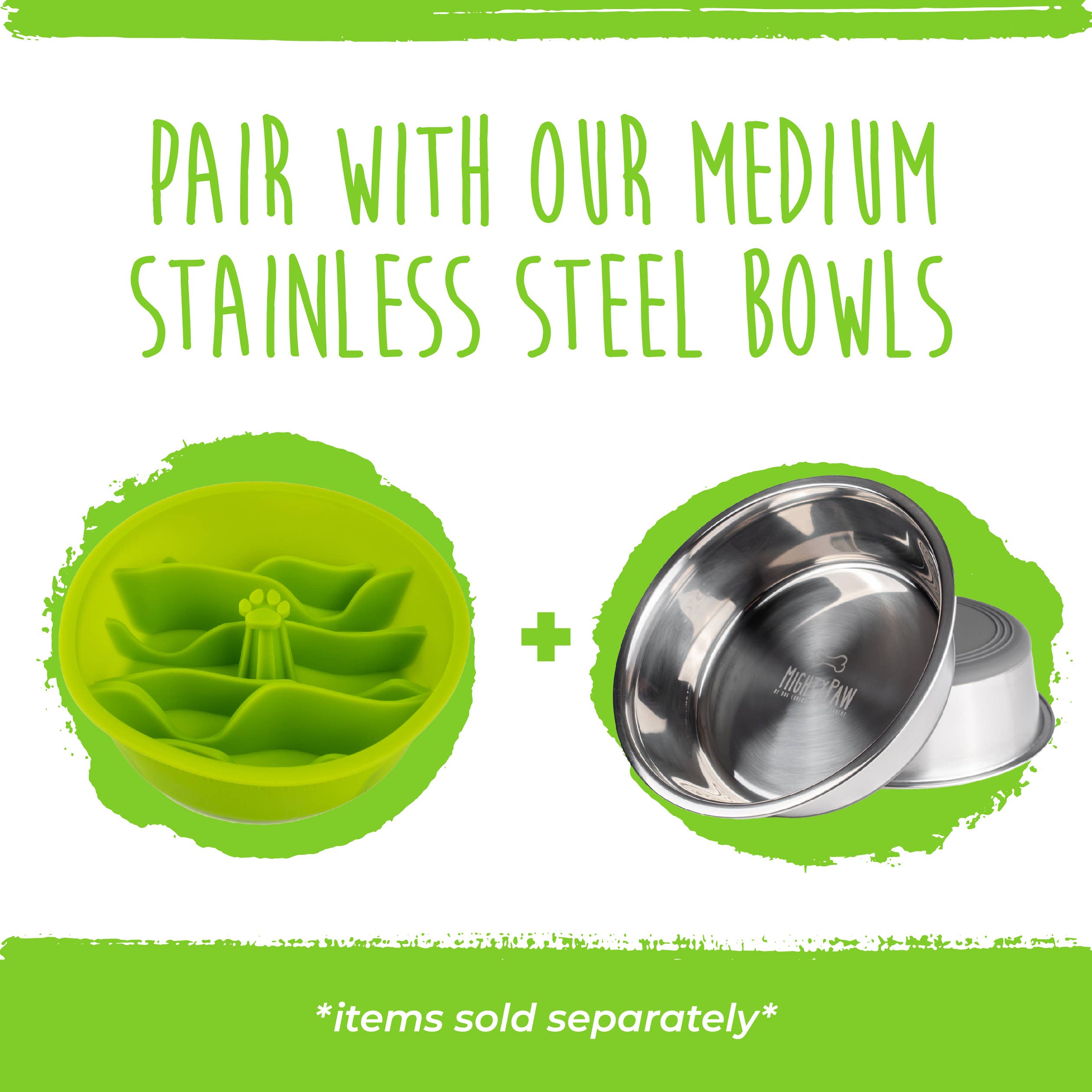 Mighty Paw - Vente Gamelle – chat et chien - Insert pour gamelle anti-glouton pour chien1