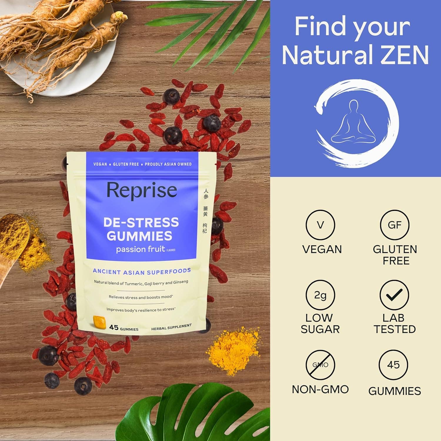 Reprise - Vente Supplément oral/vitamine - Gummies De-Stress5