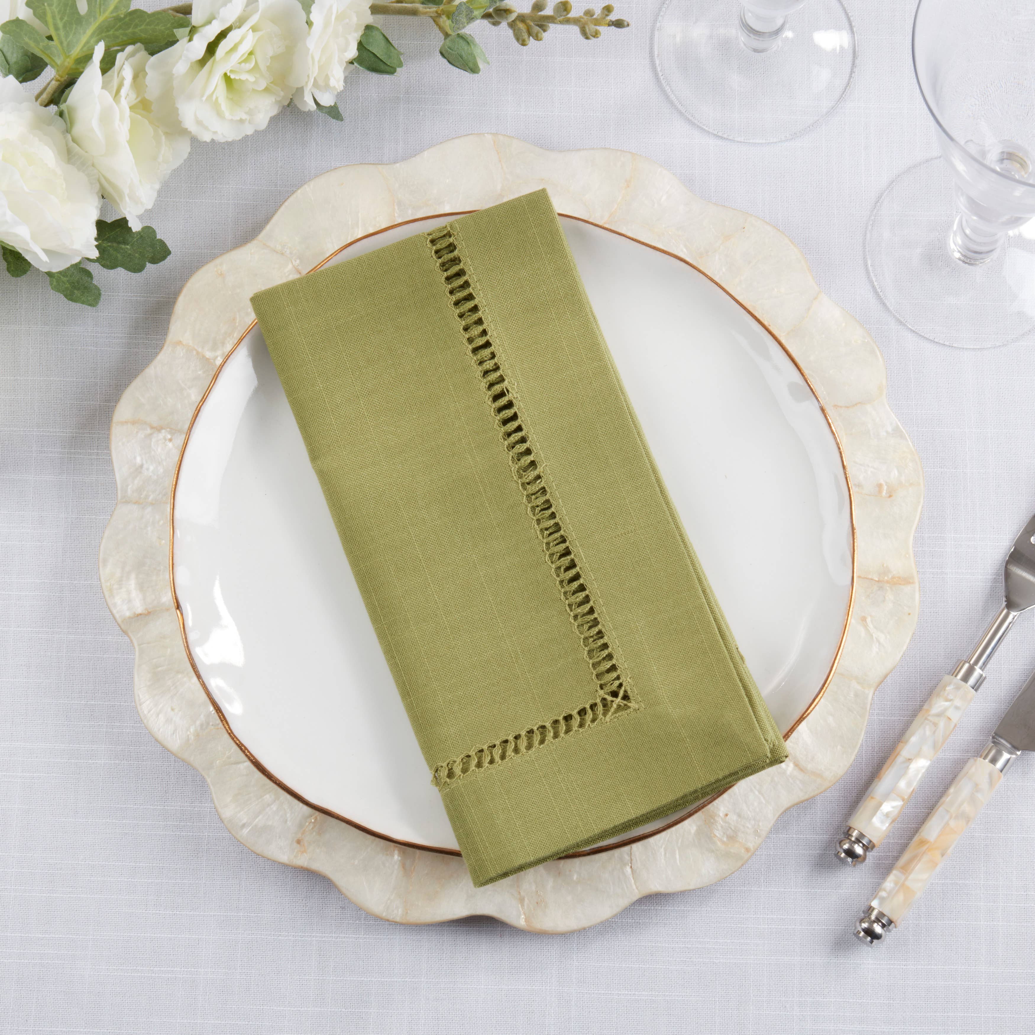Saro Lifestyle - Wholesale Dinner & Cloth Napkin - Toscana Hemstitched Napkin18