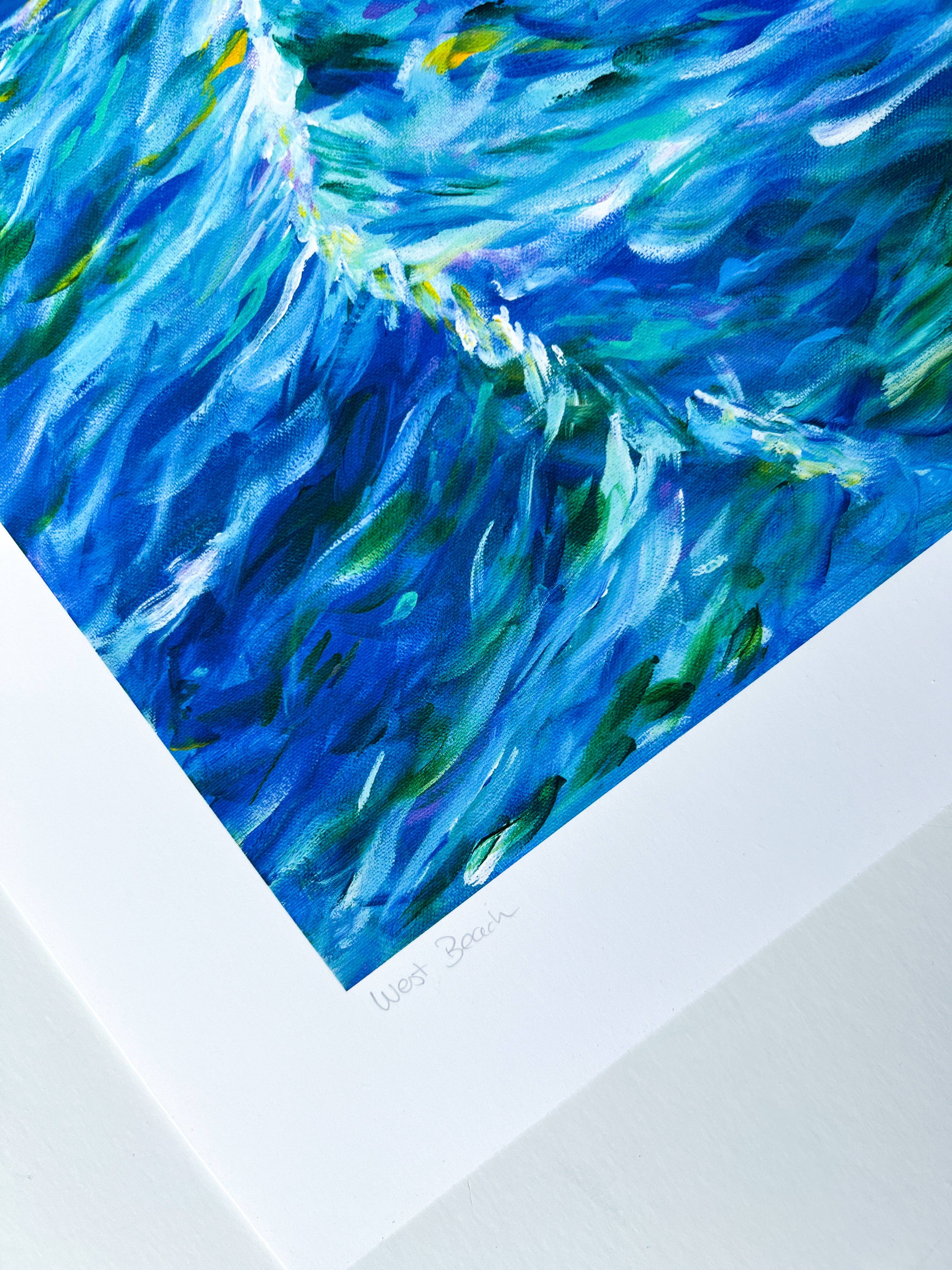 Clara de la Fuente Artist - Wholesale Art Print - Colorful Sea Water Waves  Print. Lake Michigan. Gift & Decor6