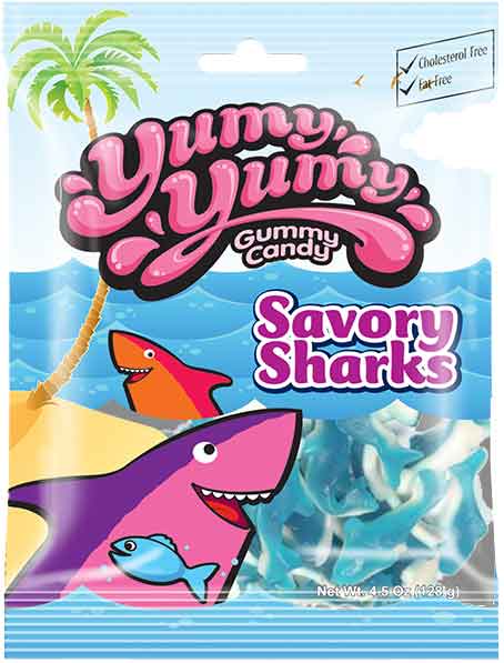 Hudson Meat Company - Wholesale Gummy - GUMMI SHARKS SAVORY     -     YUMY YUMY0