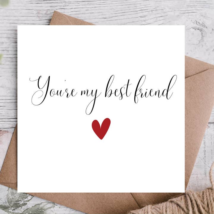 You’re My Best Friend Minimalist Card for wholesale by Highgrove Cards