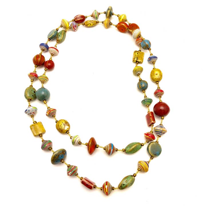 Nosso colar exclusivo por atacado de Haiti Fair Trade- Papillon Marketplace