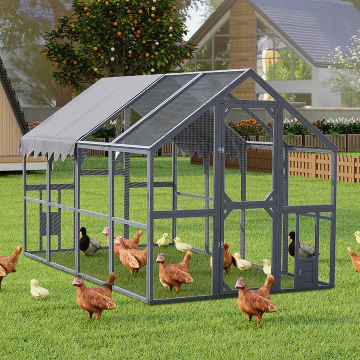 Outdoor Chicken Coop Enclosures 110" with Waterproof Cover for wholesale by 39F Inc.