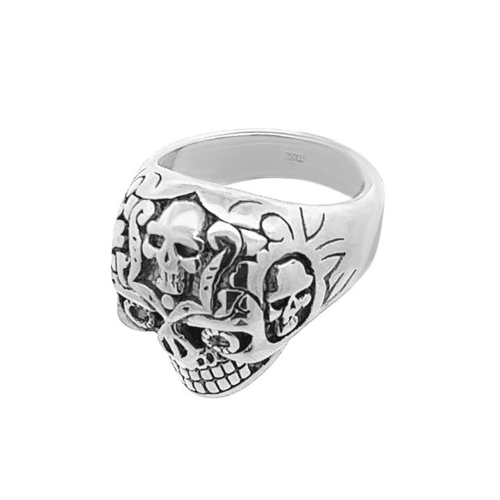 Men's Skull Ring - ZM2356E579 for wholesale by AMORINO SRL