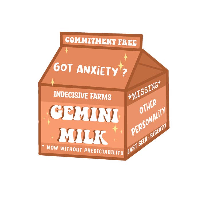 Water bottle sticker, Zodiac Sticker, Gemini for wholesale by MJ Alleyway