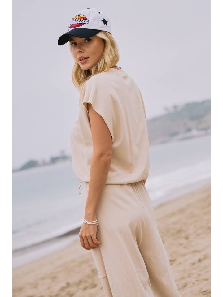 Oddi - Wholesale Lounge Set - Women's - Plus French Terry Muscle Tank And Sweat Pants Set3