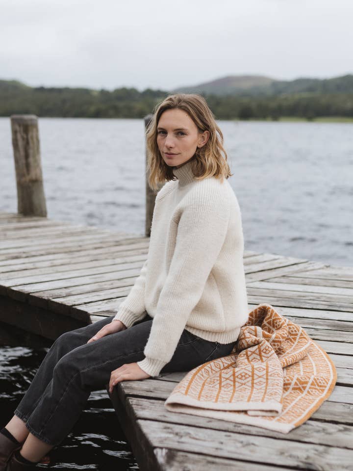 Olann Sweater in Ecru for wholesale by OUBAS