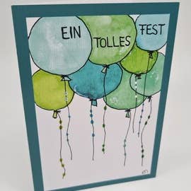 Tarjeta de felicitación plegada (tema # 1385). Formato A6 para venta al por mayor de CARD-ART