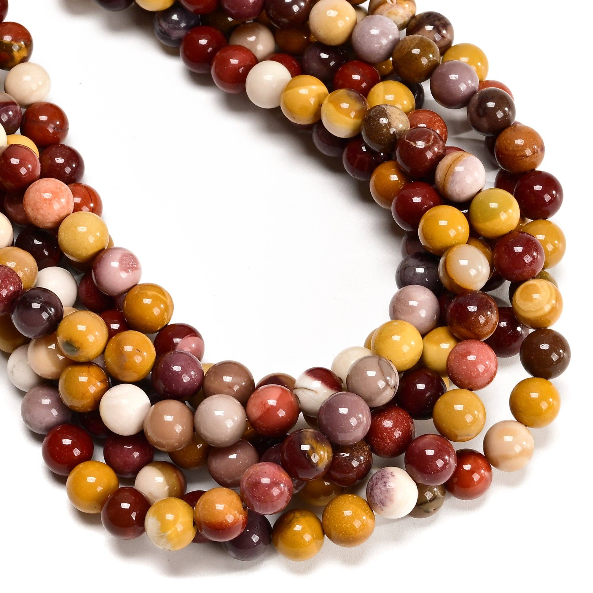 CRCBEADS - Wholesale Beads - Mookaite Jasper Smooth Round Beads 4mm 6mm 8mm 10mm 12mm Approx 15.5" Strand1