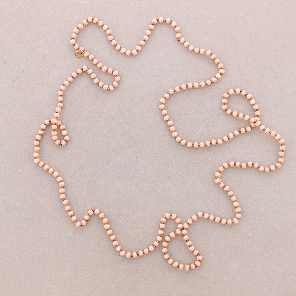 Sonata - Vendita all'ingrosso Collane di perline/perle - Collana lunga Sonata con nodi in cristallo sfaccettato 1,5 m x 6 mm10