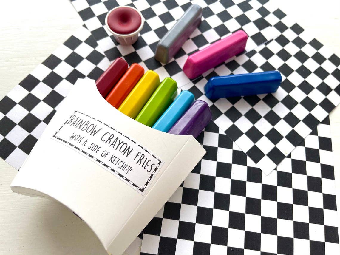 KagesKrayons – Engroshandel Farvekridt – Rainbow Crayon Fries6