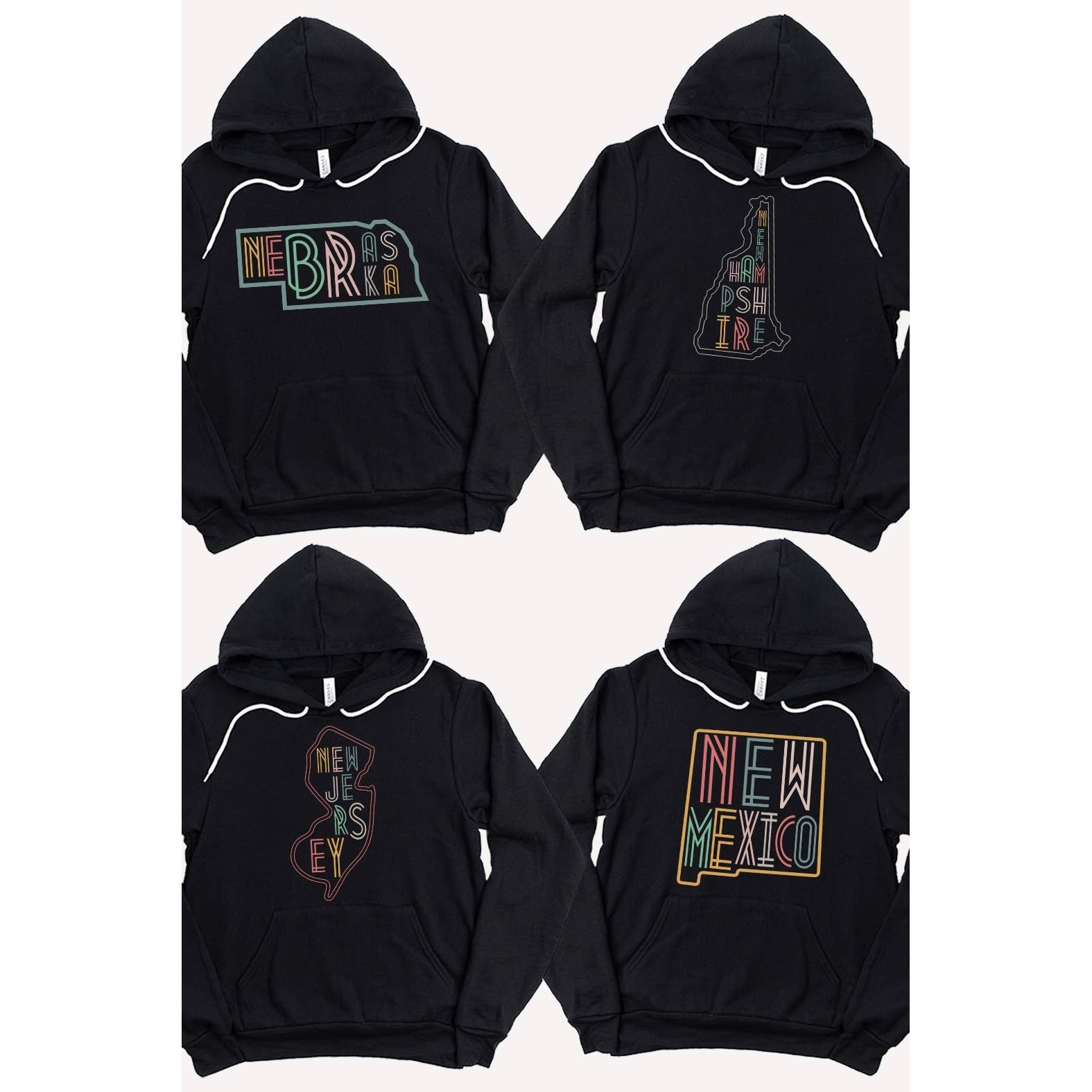 Kissed Apparel – wholesale Hoodie – Women's – Neon State Shape Graphic Hoodies8