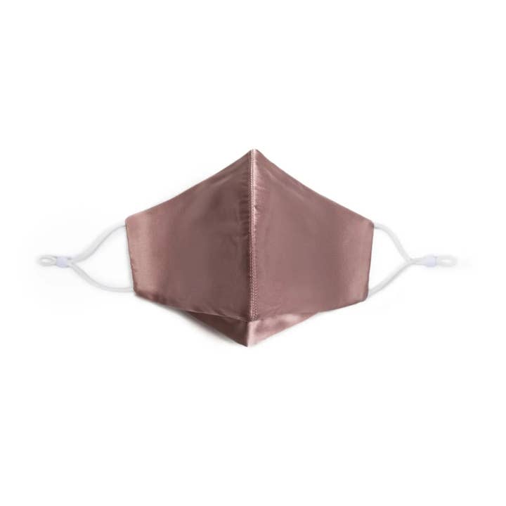 Pure Mulberry SILK Face Mask With Nose Wire - Dusty Pink for wholesale by SilkSleek®