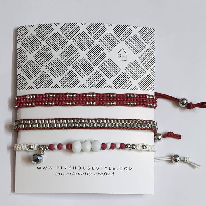 Pink House Imports - Wholesale Beaded Bracelet - Game Day Pull Bracelets Set of 31