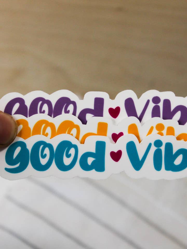 Good Vibes Sticker for wholesale by Western Coast Creations