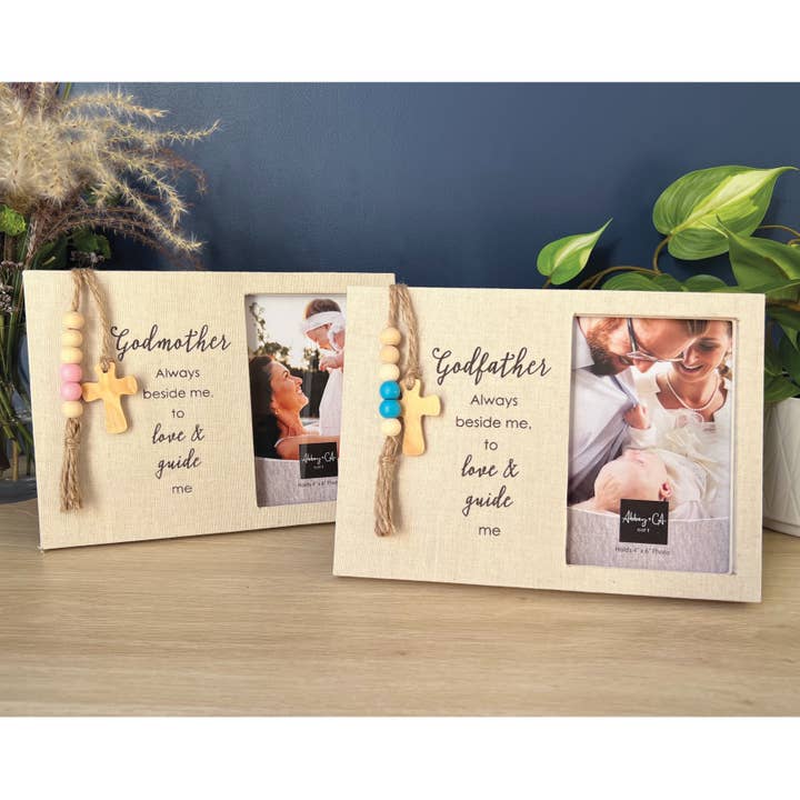 Abbey & CA Gift - Wholesale Picture Frame - Godparent Fabric Frame