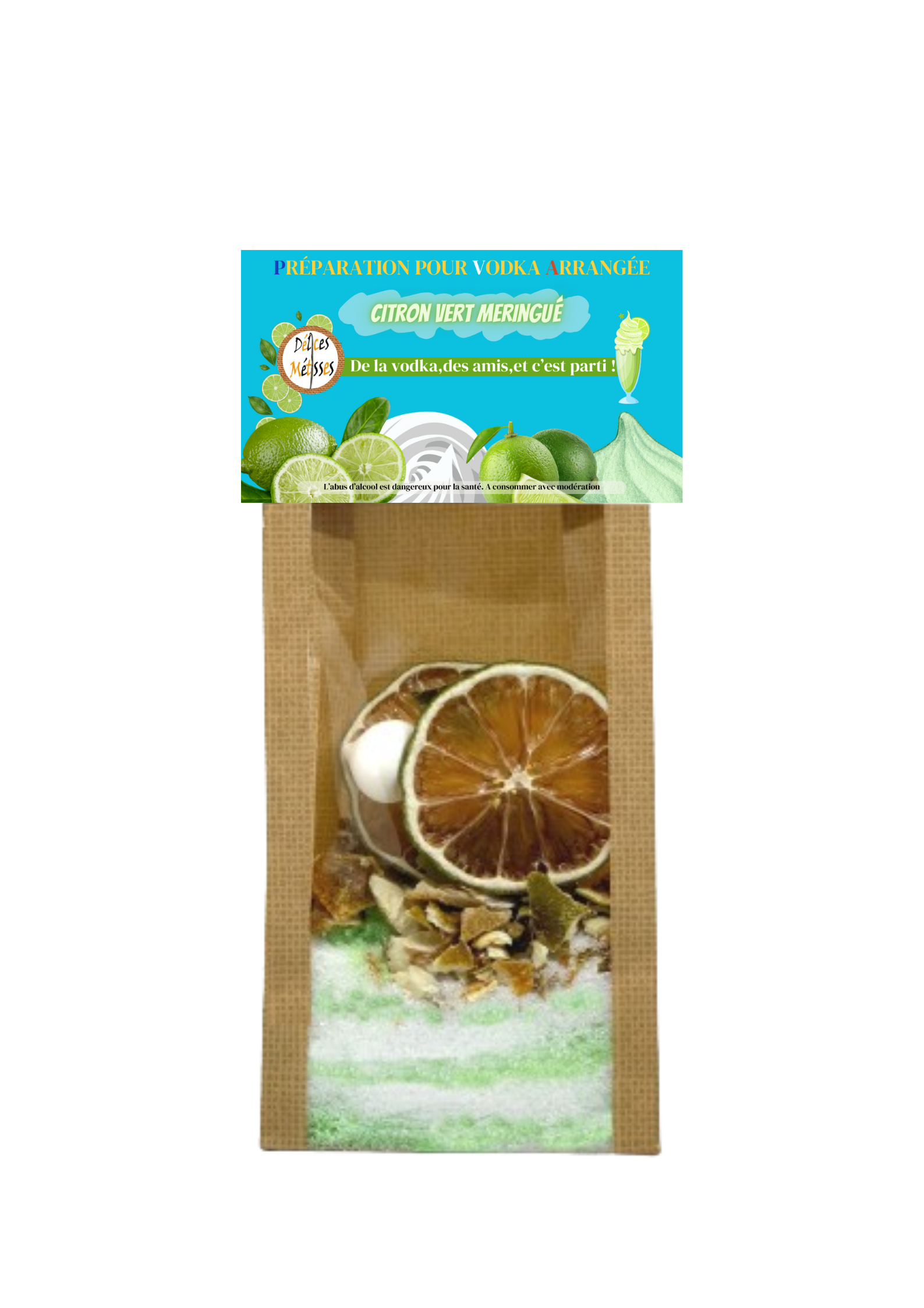 Délices Métisses - Wholesale Cocktail Mix/Syrup - Preparation for Vodka Arranged Lime Meringue0