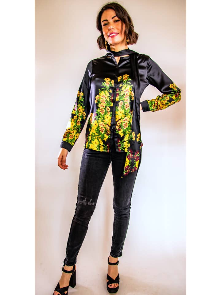 Trisha Paterson Collection - Wholesale Blouse – Women’s - Elixir Charmeuse Silk Blouse2