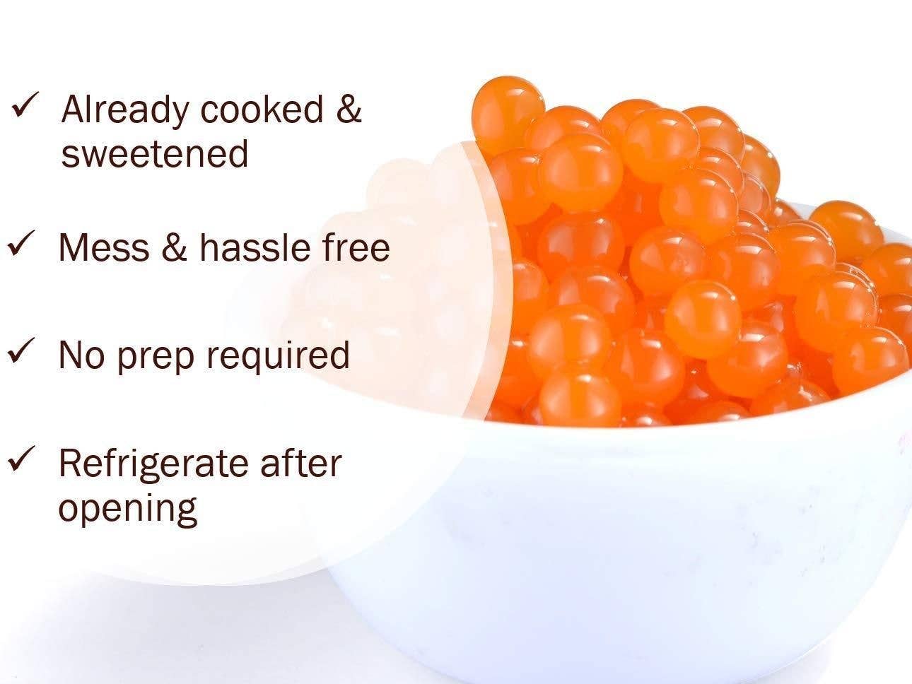 Syruvia - Wholesale Beverage Mix - 1 LB Mango Flavored Popping Boba2