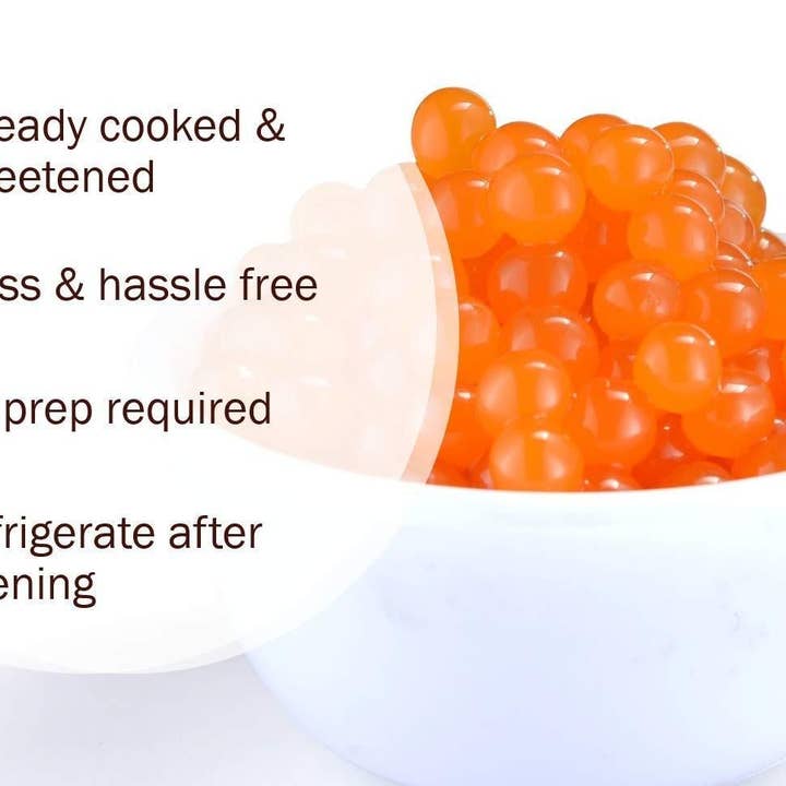 Syruvia - Wholesale Beverage Mix - 1 LB Mango Flavored Popping Boba2