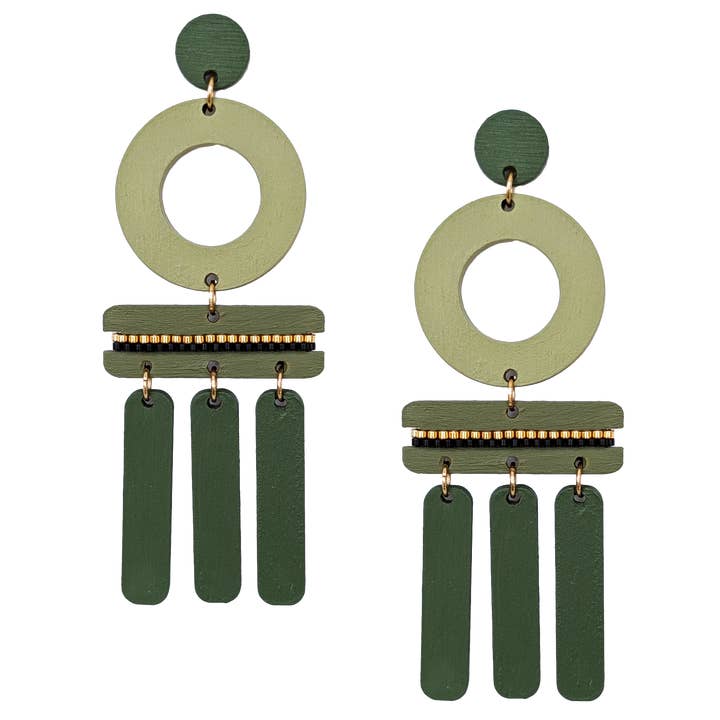 Wind Chime Lightweight Statement Earrings | Collard for wholesale by SCOTCHBONNET!