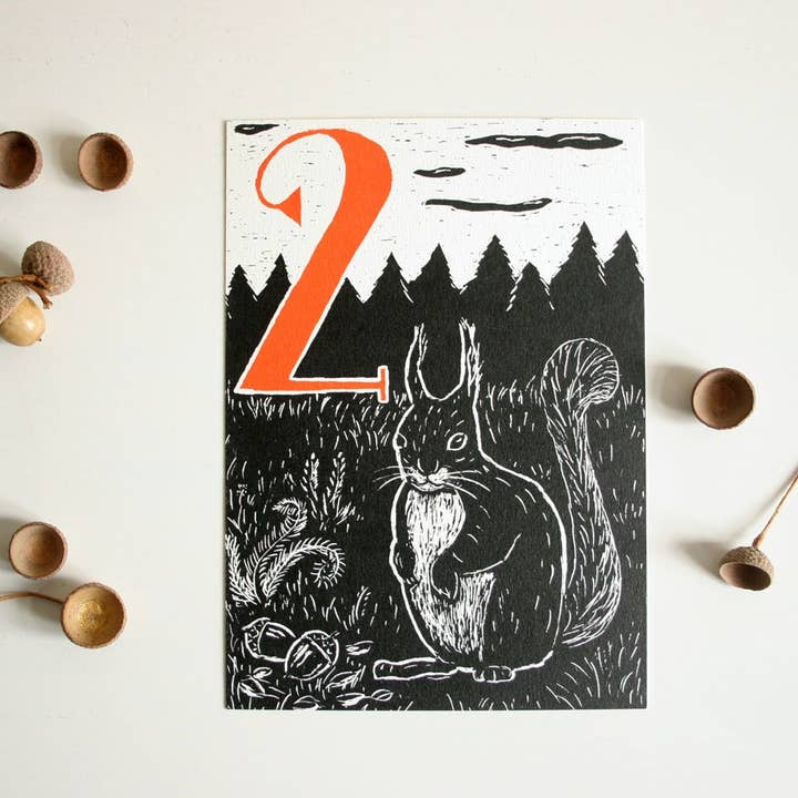 Postcard Squirrel, Birthday Card for Children for for wholesale by Katja Rub