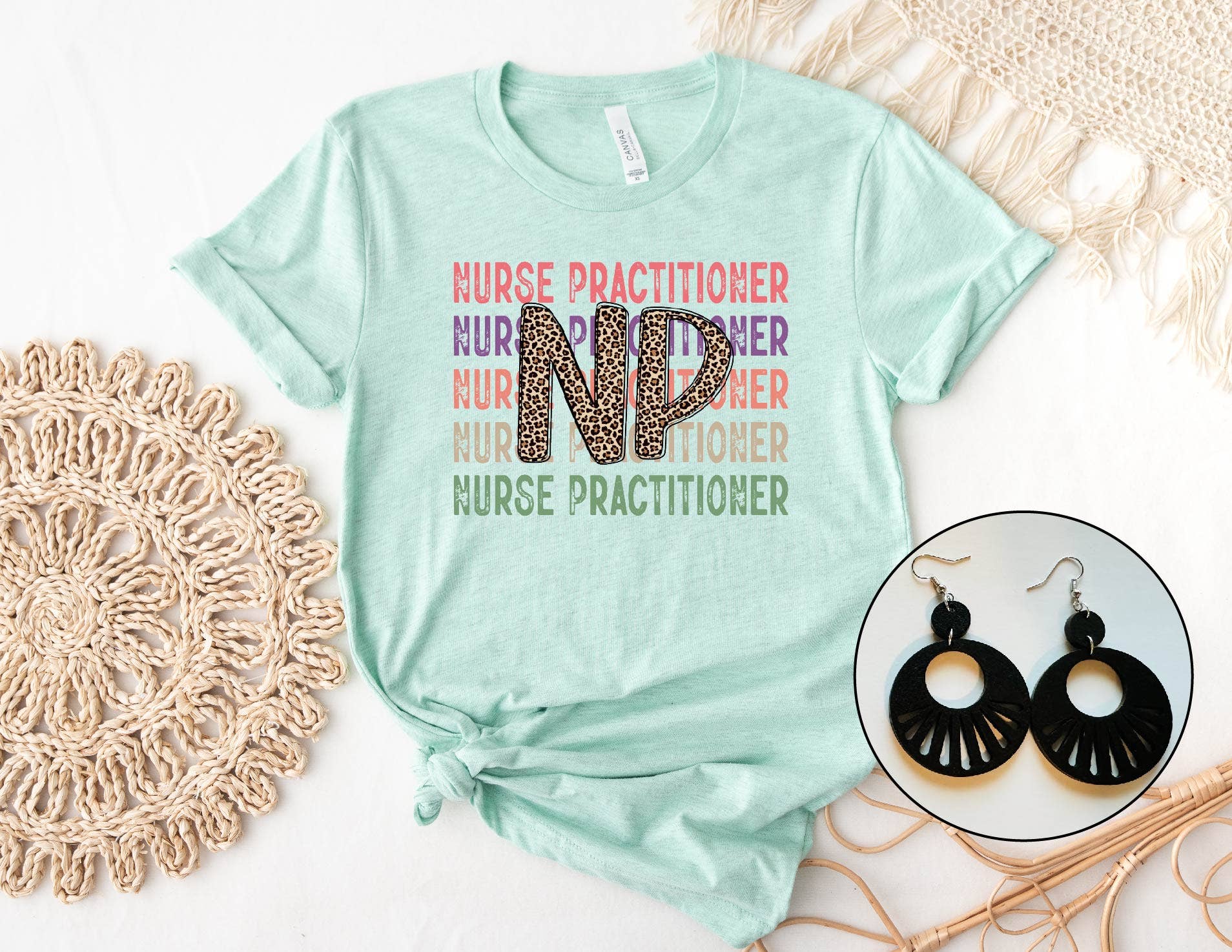 Southern Attitude Designs Inc - Wholesale T-Shirt (Graphic) - Women's - NP- Leopard Stacked0