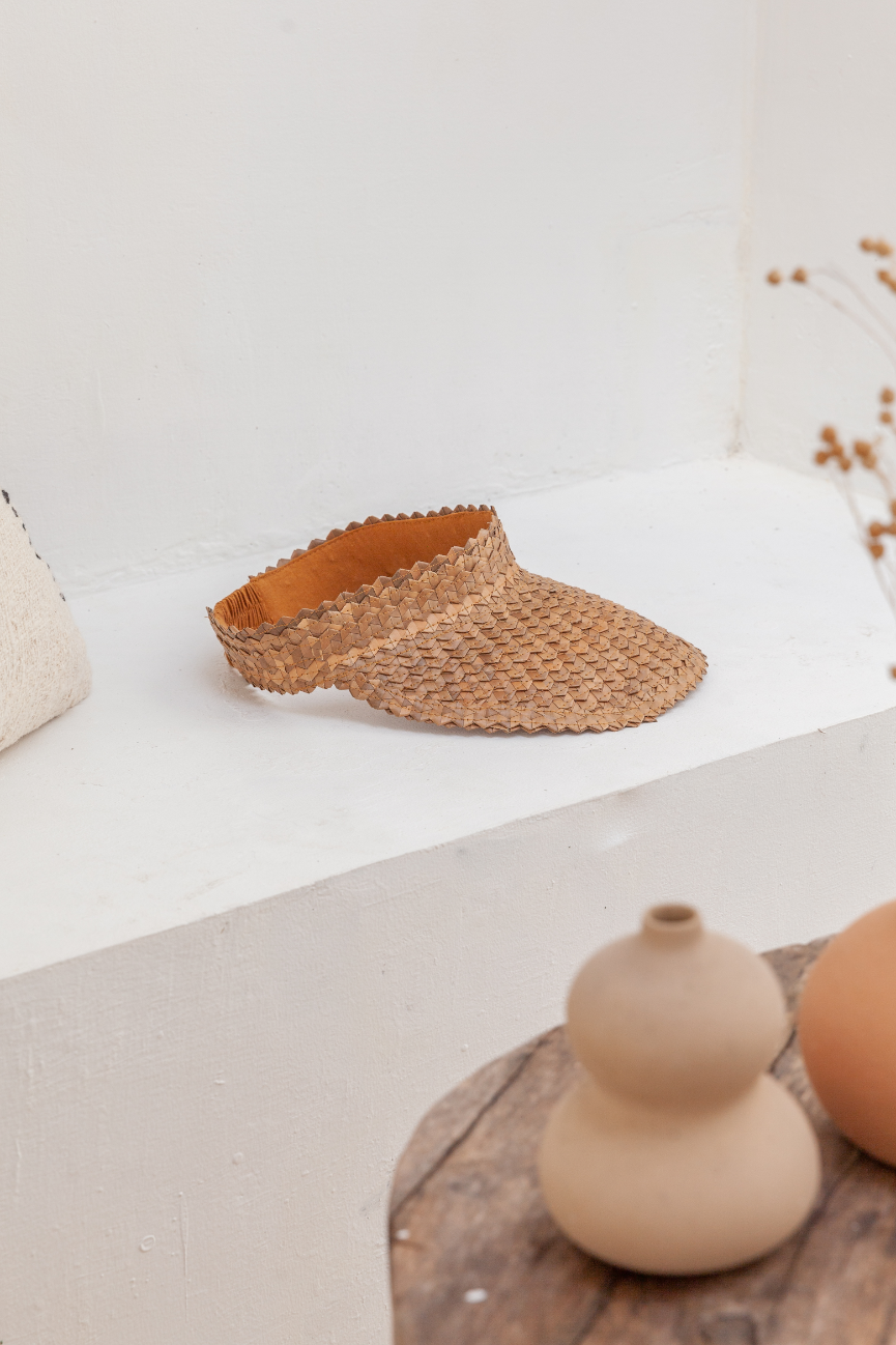 Village Thrive - Wholesale Visor - Women's - Rattan Sun Visor in Amber1