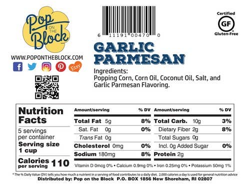 Pop On The Block - Wholesale Popcorn - GARLIC PARMESAN POPCORN4