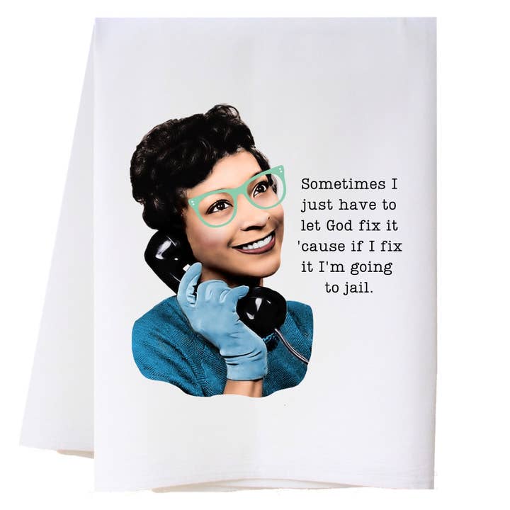 Fix It - African American Kitchen Towel for wholesale by Cora & Pate