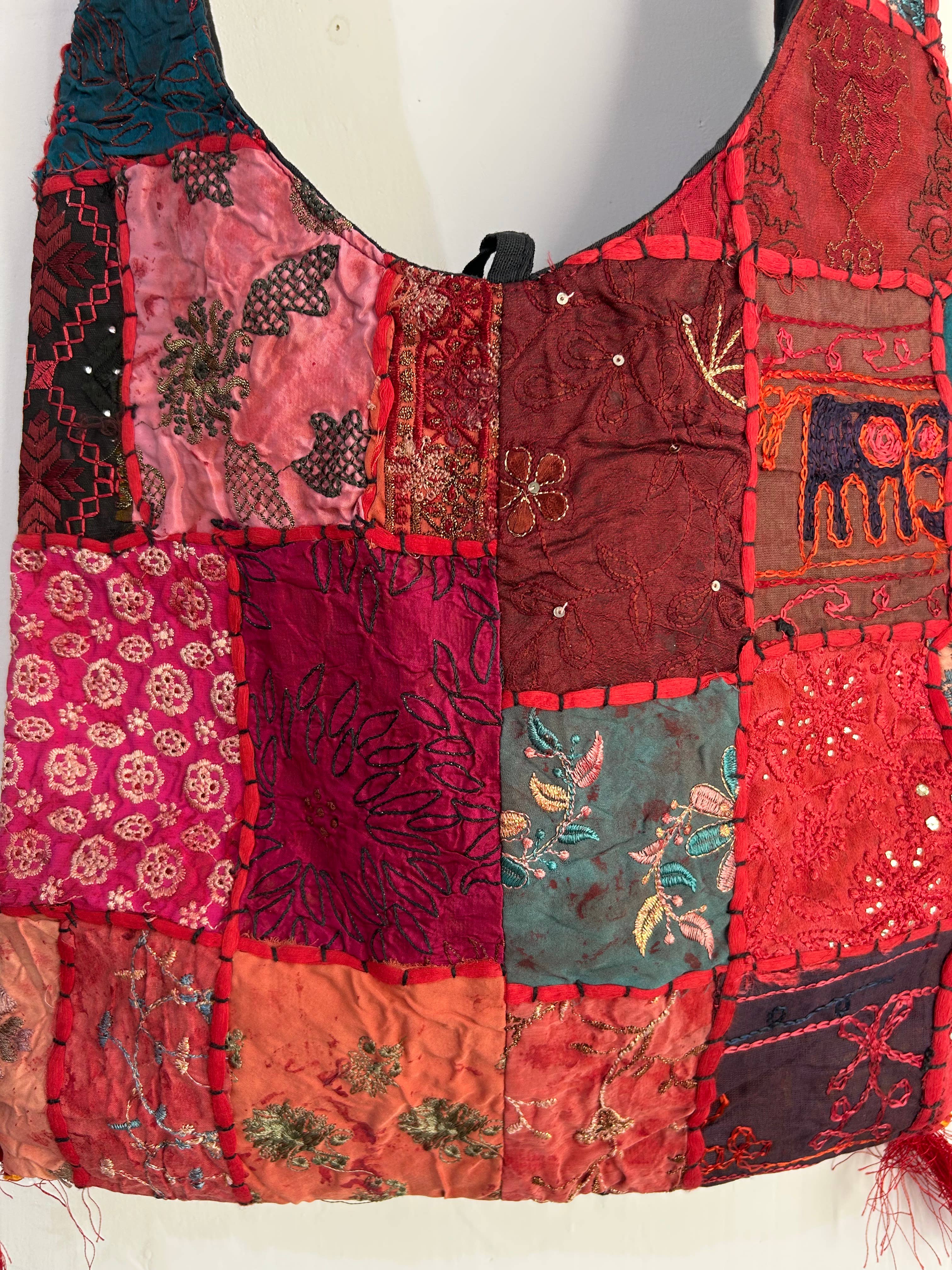 Meghcraft - Vendita all'ingrosso Borsa tote - Donna - Borsa Jhola Patchwork Vintage Indiano - Borsa a Tracolla Borsa Boho15