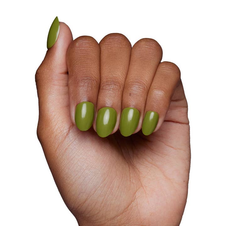 Glamnetic - Wholesale Press-On/Fake Nails - Moss Green Press-On Nails | Fall Solids | Short Oval