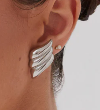 HoopLa - Wholesale Stud/Post Earrings - Frigg- Sky Wing Stud Earring- Stainless Steel Waterproof3