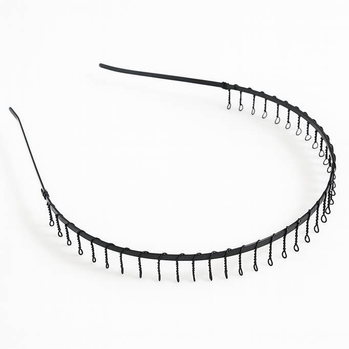 Factory Direct Craft - Wholesale Fashion Headband - Unisex - Black Twisted Wire Jewelry Designer Headbands (Pack of 6)4