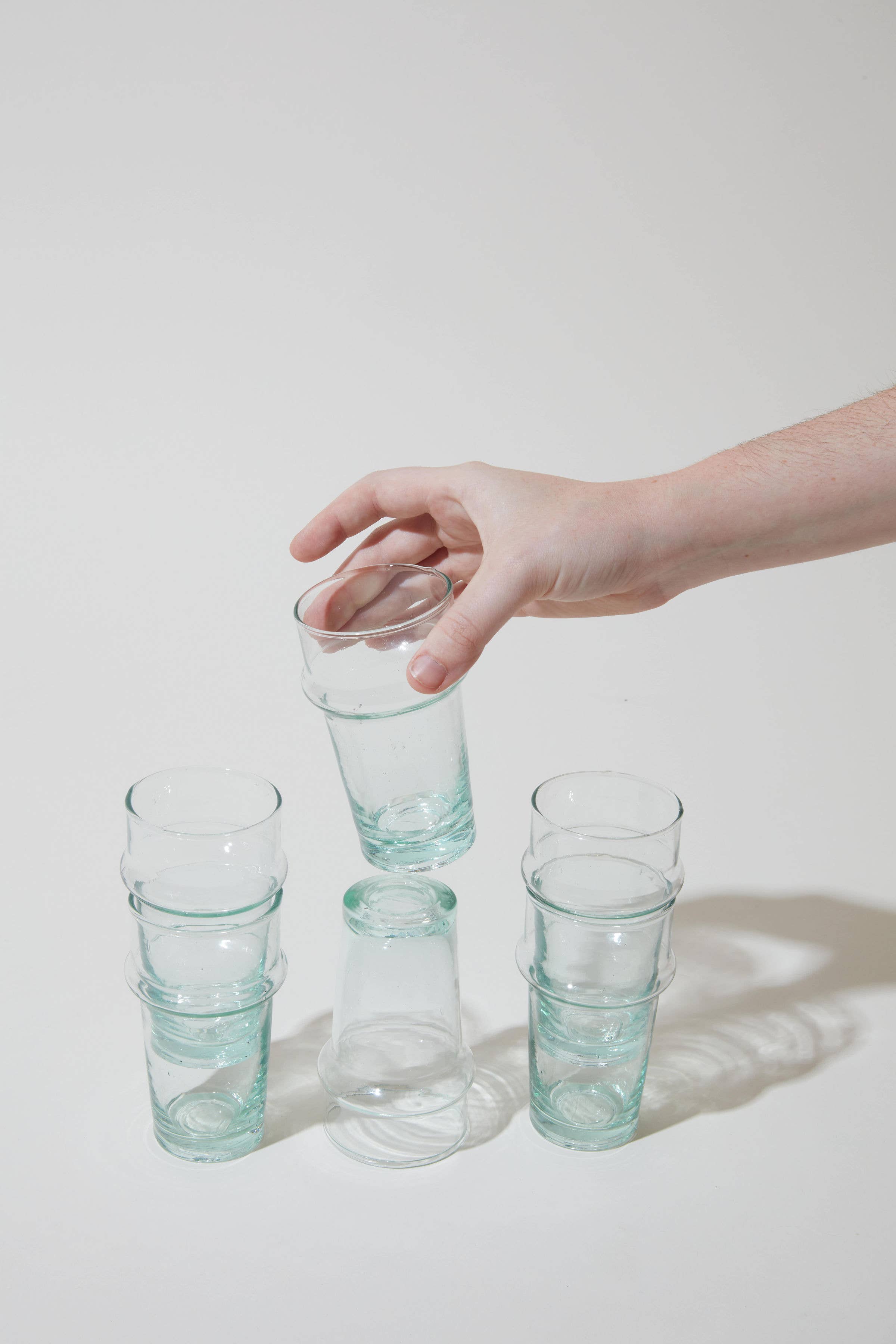 Voyage - Wholesale Drinking Glass/Cup - Moroccan Crystal Blue Glass (24)3